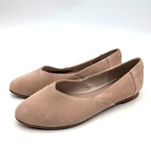 Toms Eve Almond Toe Flat Shoes Stacked Heel Women's Brown Size US8 EU38.5